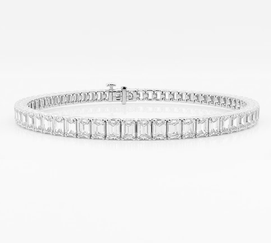15ctw Emerald Tennis Bracelet